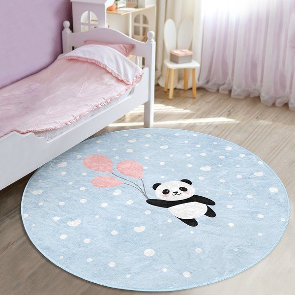 Covor pentru copii albastru deschis ø 80 cm Comfort – Mila Home-image-1