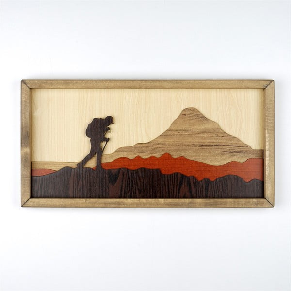 Tablou din lemn Kate Louise Mountaineer, 50 x 25 cm