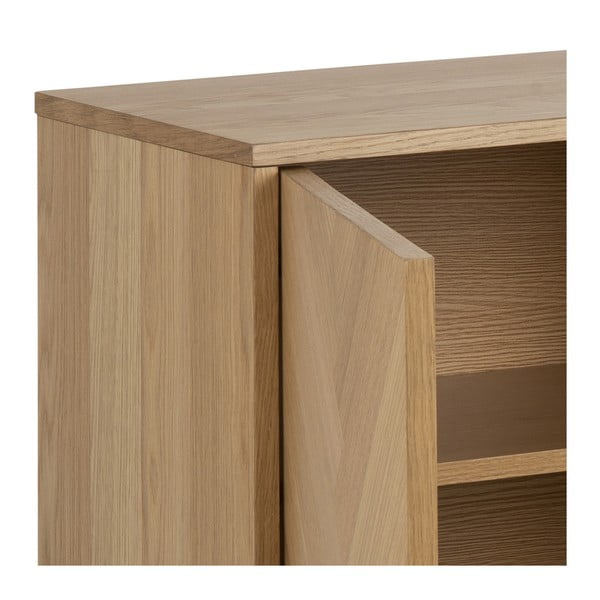 Comodă în culoare naturală joasă cu aspect de lemn de stejar 150x75 cm Nagano – Actona-image-1