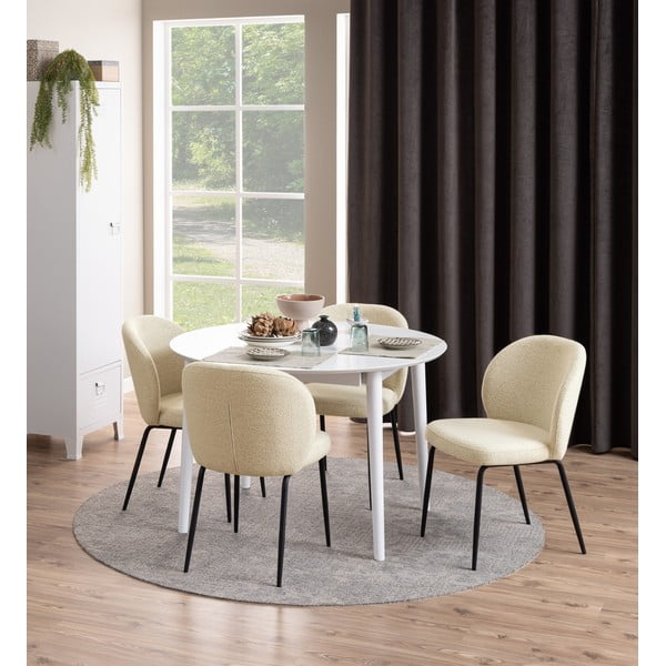 Scaune de sufragerie bej 2 buc. Patricia - Actona-image-1