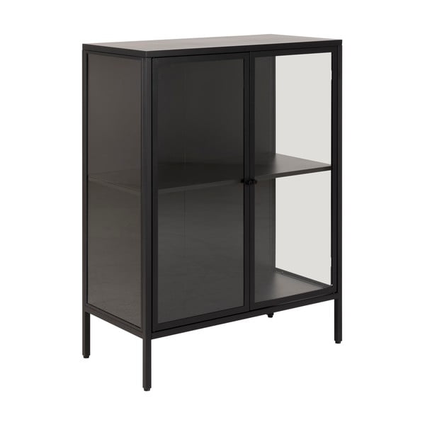 Vitrină din metal Actona Newcastle, înălțime 98,7 cm, negru-image-2