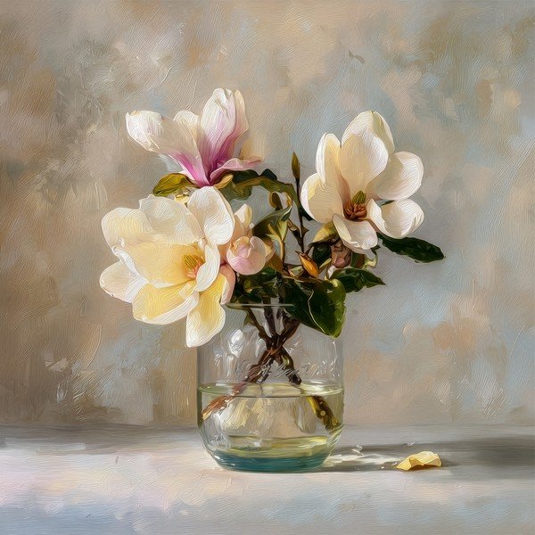 Tablou pe pânză imprimat 32x32 cm Magnolias – Styler