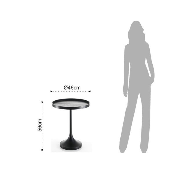 Măsuță de cafea Tomasucci Ambrogio, ⌀ 46 cm, negru-image-1