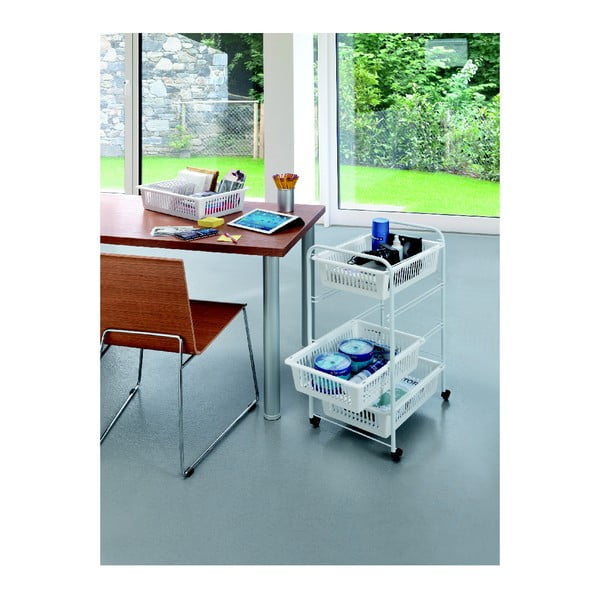 Raft mobil cu 4 coșuri Metaltex India, lungime 35 cm-image-4