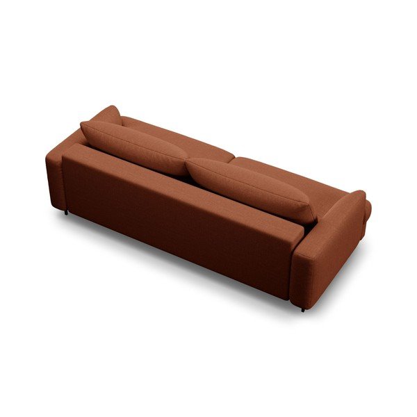 Canapea teracotă extensibilă/cu spațiu de depozitare 233 cm Naomi – Micadoni -image-2
