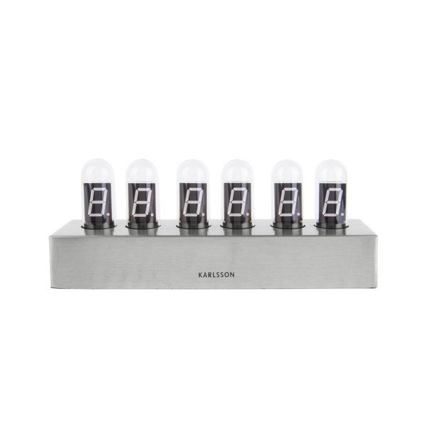 Ceas digital Karlsson Cathode, argintiu-image-1