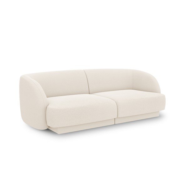 Canapea bej cu tapițerie bouclé 184 cm Miley – Micadoni Home-image-2