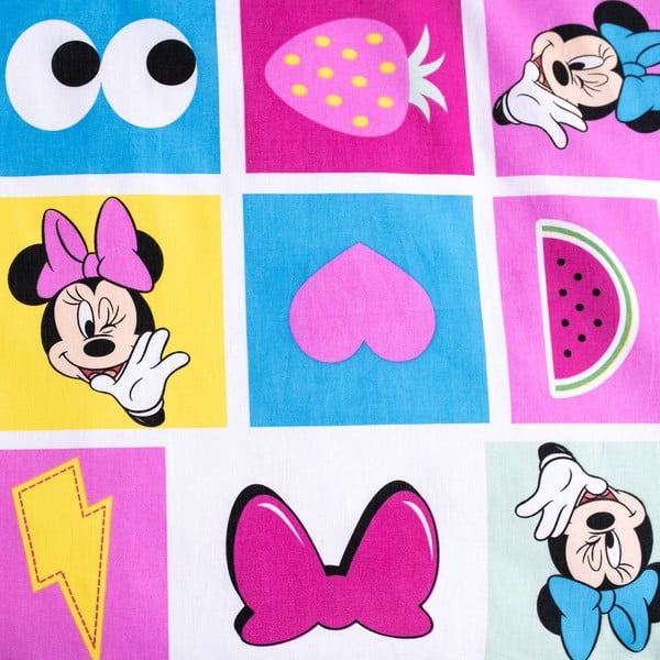 Lenjerie de pat pentru copii roz din bumbac pentru pătuț 100x135 cm Minnie "Sweet" – Jerry Fabrics-image-4