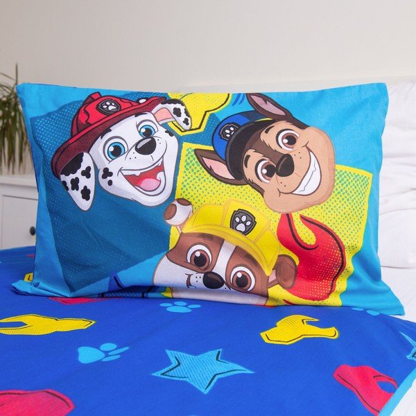 Lenjerie de pat pentru copii albastră din bumbac pentru pătuț 100x135 cm Paw Patrol "Pawsome days ahead" – Jerry Fabrics-image-3