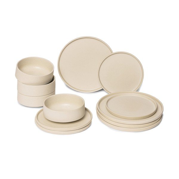 Set de 12 vase din gresie crem Bonami Selection  Malia