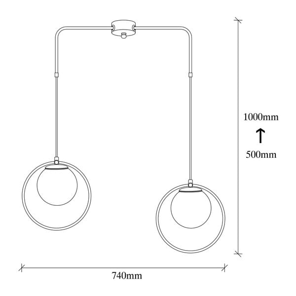 Lustră metalică Opviq lights Flovena, negru-image-2