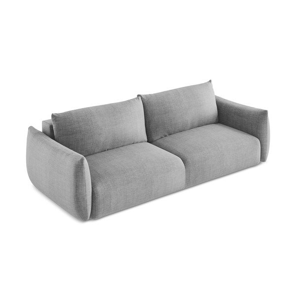 Canapea gri deschis extensibilă 230 cm Leila – Makamii-image-3