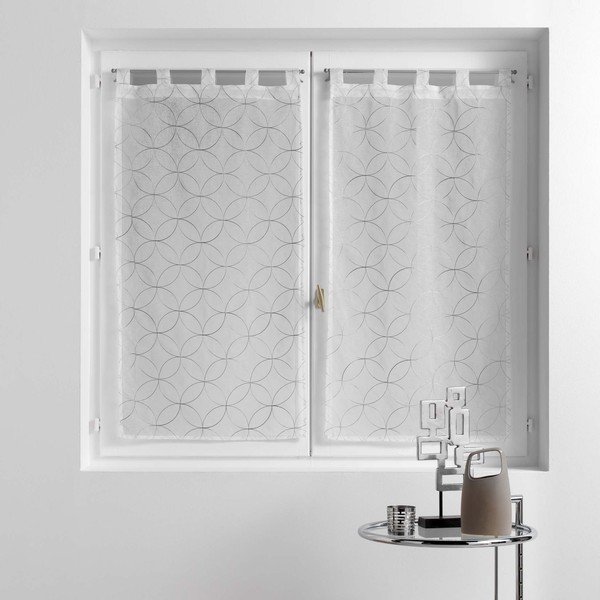 Perdele albe/gri 2 buc. 60x90 cm Olympia – douceur d'intérieur-image-2