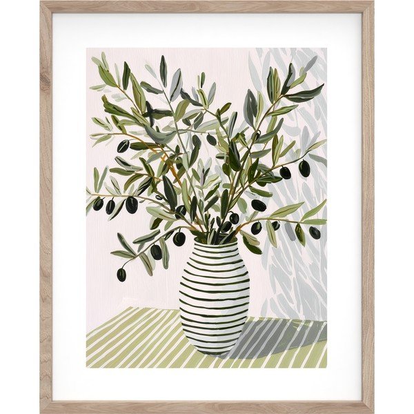 Tablou cu ramă imprimat 40x50 cm Olive Bunch II – Styler