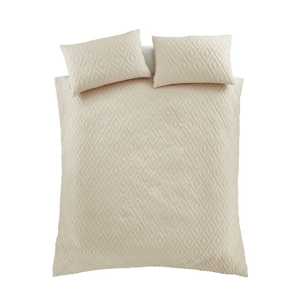Lenjerie de pat bej pentru pat dublu 200x200 cm Jacob Geo – Catherine Lansfield-image-2