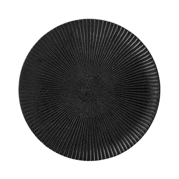 Farfurie din gresie ceramică Bloomingville Neri, ø 18 cm, negru
