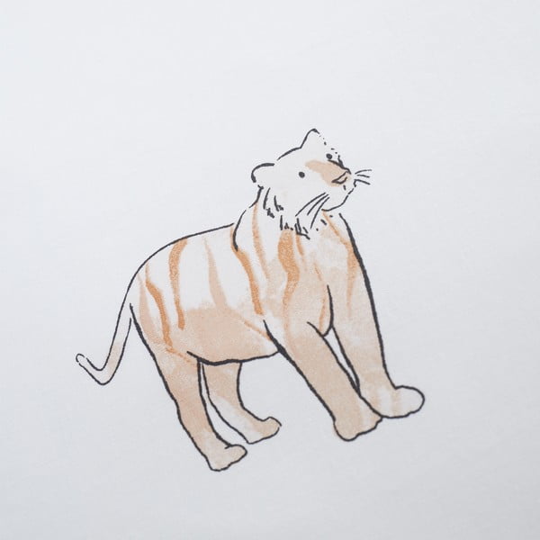 Cearceaf pentru copii alb din bumbac pentru pat de o persoană cu elastic 90x190 cm Zoo Animals – Bianca-image-2