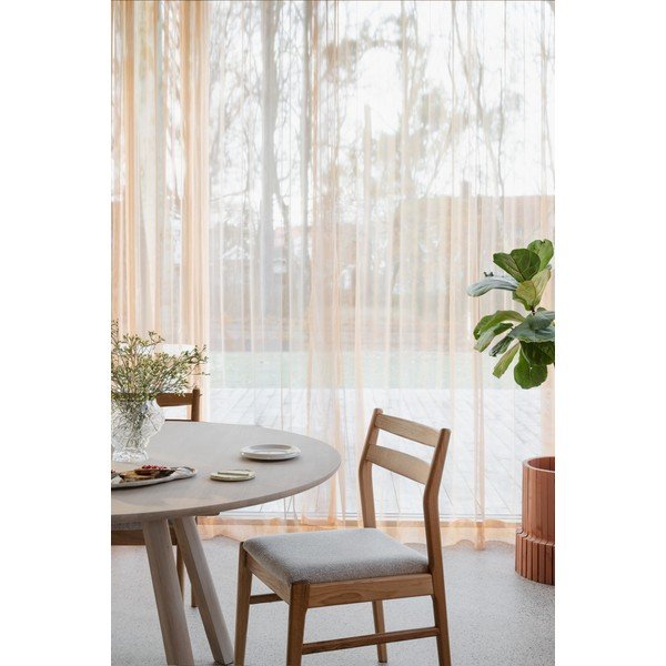 Scaun de dining crem/în culoare naturală din lemn de stejar Kerwin – Rowico-image-3