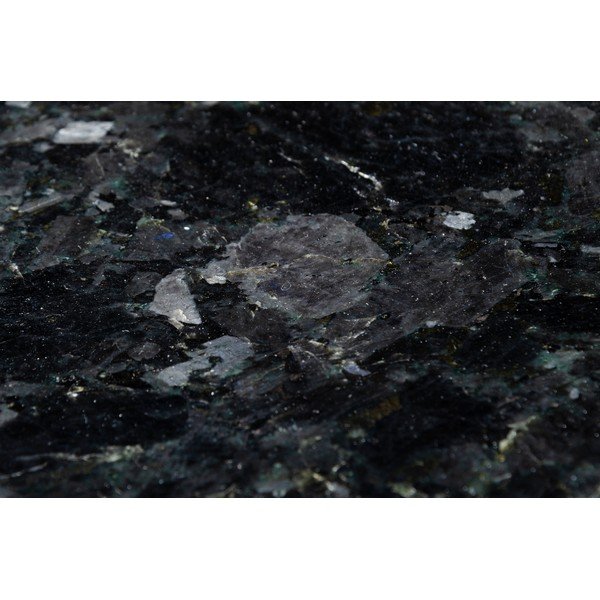 Măsuță cu blat din granit și structură aurie RGE Crystal, ⌀ 50 cm, negru-image-1