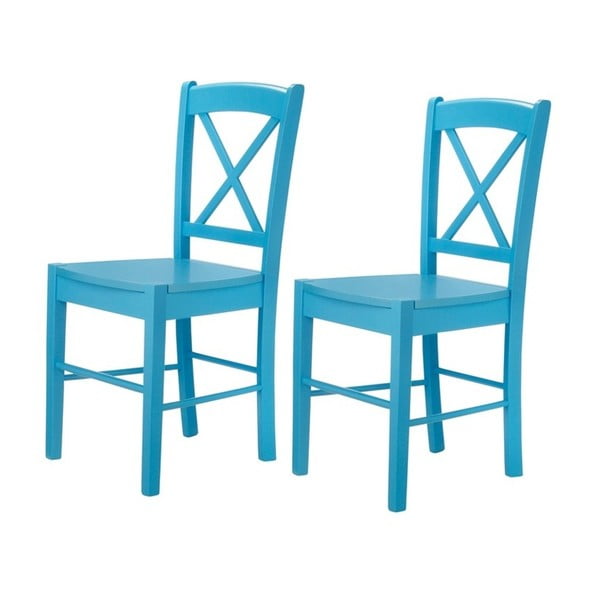 Set 2 scaune Støraa Trento Cross, albastru
