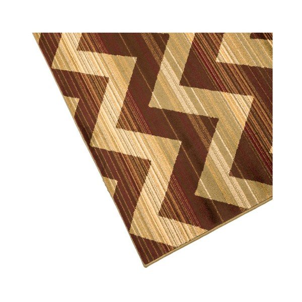 Covor foarte rezistent Floorita Inspiration Zig Zag Duro, 117 x 170 cm, maro-image-2