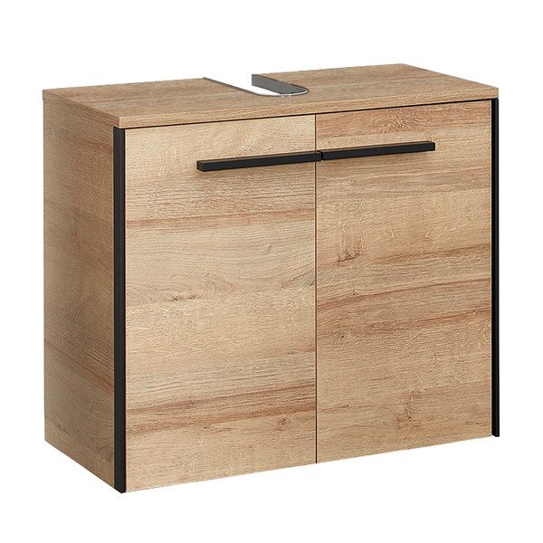 Dulap sub chiuvetă în culoare naturală suspendat cu aspect de lemn de stejar 53x60 cm Quickset 395 – Pelipal-image-2