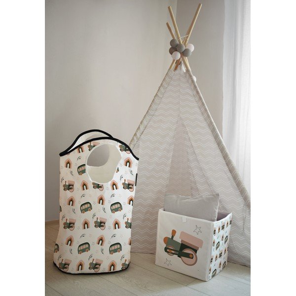 Coș de depozitare pentru copii din țesătură Little House - Butter Kings-image-1