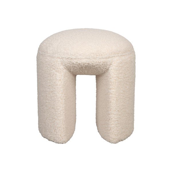 Scaun tip taburet crem tapițat Noxx – White Label-image-2