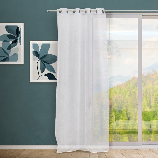 Perdea albă-argintie 140x260 cm Gledit – Casa Selección-image-1