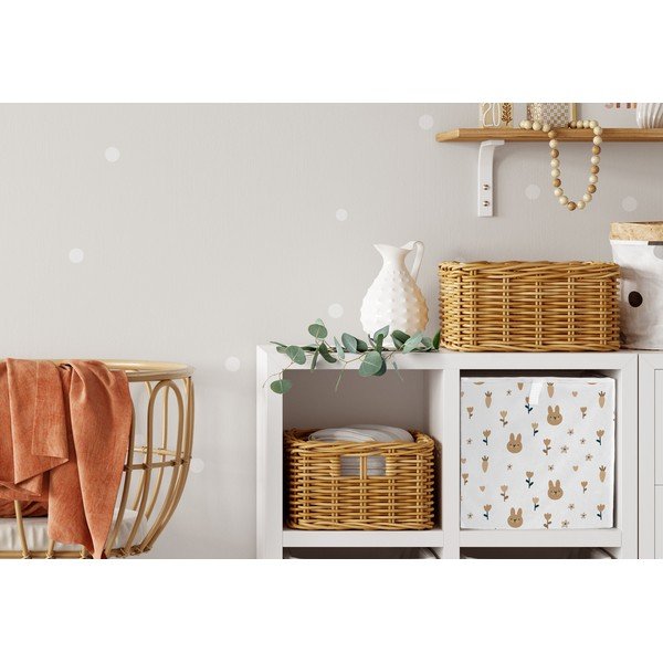 Organizator de jucării pentru copii alb din material textil 32x32x32 cm Sweet Bunnies – Butter Kings-image-1