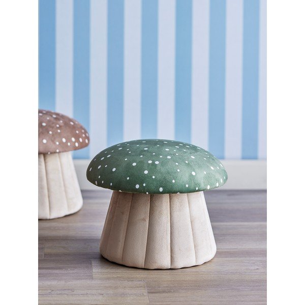 Puf pentru copii verde/bej Lue – Bloomingville Mini-image-1