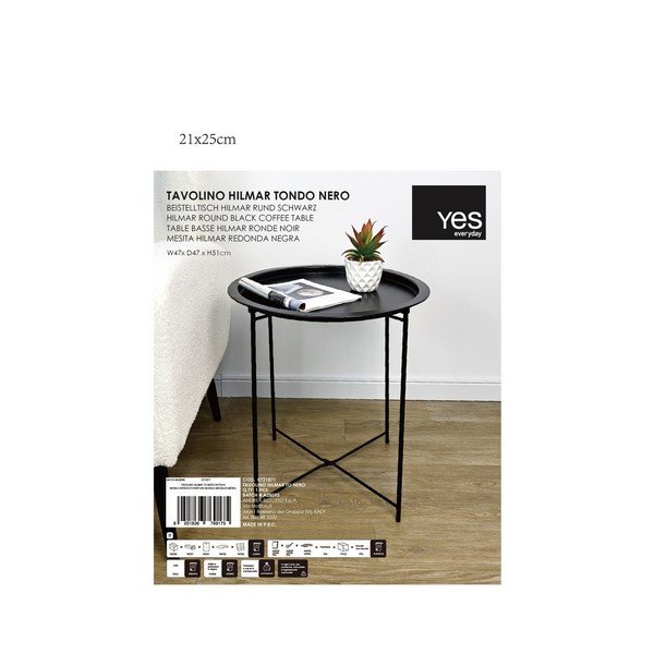 Măsuță auxiliară rotundă din metal ø 47 cm Hilmar – Yes Everyday-image-3
