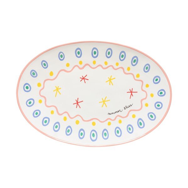 Tavă din gresie ceramică 31x45 cm Summer Bliss – Costa Nova