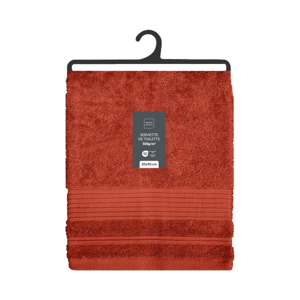 Prosop cărămiziu din bumbac din frotir 50x90 cm Tendresse – douceur d'intérieur-image-4