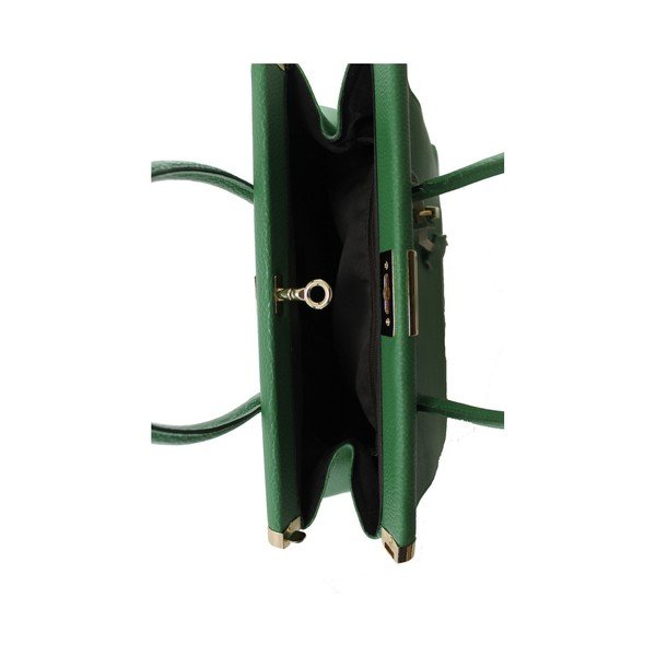 Geantă din piele Chicca Borse Blair, verde-image-2