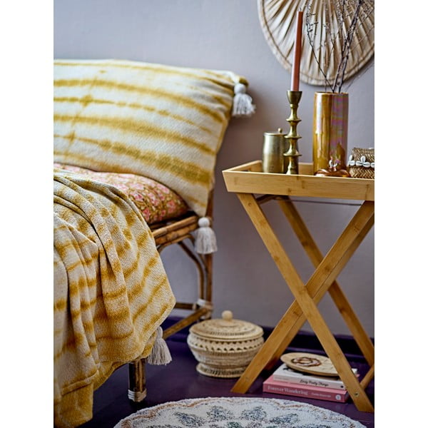 Cuvertură galbenă pentru pat dublu 220x260 cm Decia – Bloomingville-image-1