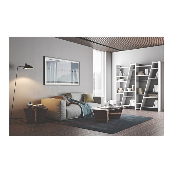 Bibliotecă TemaHome Delta, alb mat-image-3