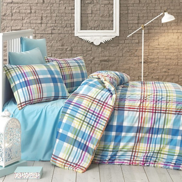 Lenjerie de pat cu cearșaf Multicolor, 200 x 220 cm
