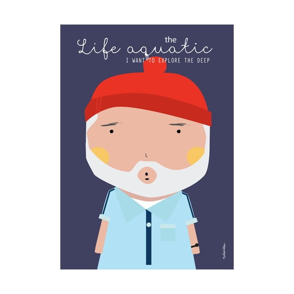 Poster NiñaSilla Life Aquatic, 21 x 42 cm