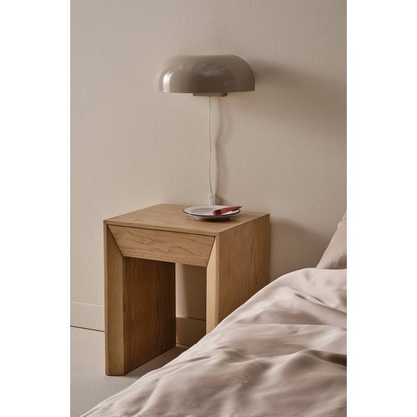 Noptieră în culoare naturală deschisă cu aspect de lemn de stejar Sunnemo – Jotex-image-1