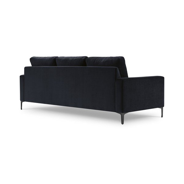 Canapea cu tapițerie din catifea Kooko Home Harmony, 220 cm, albastru închis-image-2