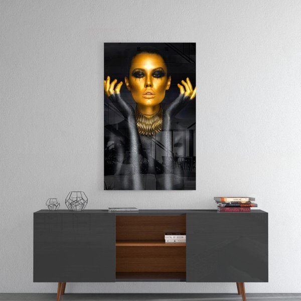 Tablou din sticlă Insigne Golden Diva-image-1