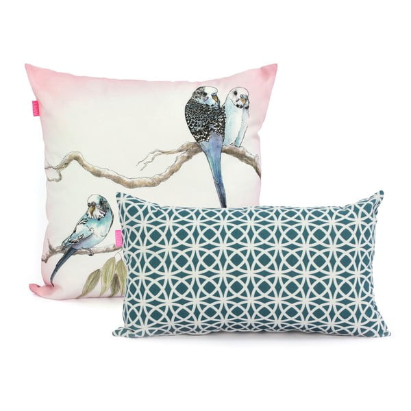 Set 2 fețe de pernă din bumbac Happy Friday Eucalyptus-image-2