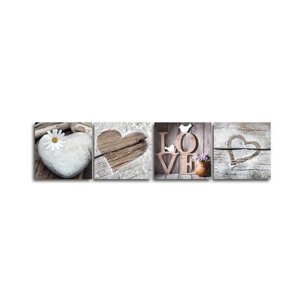 Tablou din mai multe piese Styler Shabby Sepi, 32 x 32 cm-image-1