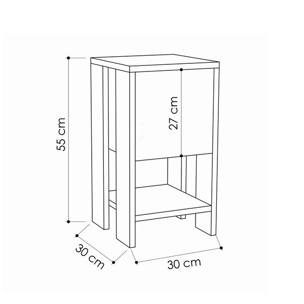 Noptieră Ema, gri antracit-image-3