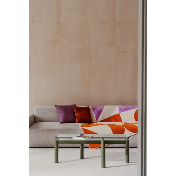 Măsuță de cafea verde cu blat din sticlă 55x105 cm Kob – noo.ma-image-1