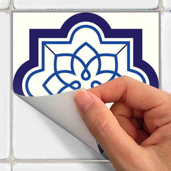 Set 24 autocolante pentru perete Ambiance Decals Tiles Eusebio, 10 x 10 cm-image-1