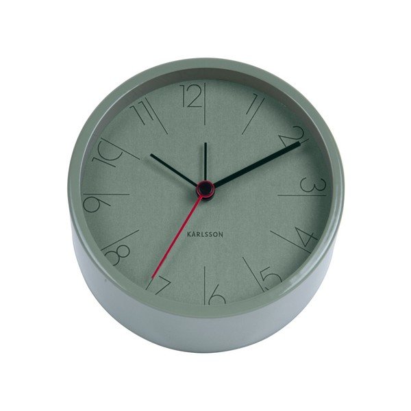 Ceas alarmă Karlsson Numbers, ø 11 cm, verde-image-1