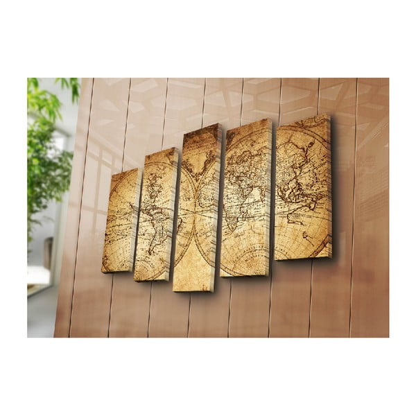 Tablou din mai multe piese Big Map Of The World, 105 x 70 cm-image-2