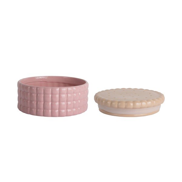 Cutie de depozitare roz-deschis din ceramică decorativă ø 20x10 cm Biscuit Box – PT LIVING-image-2